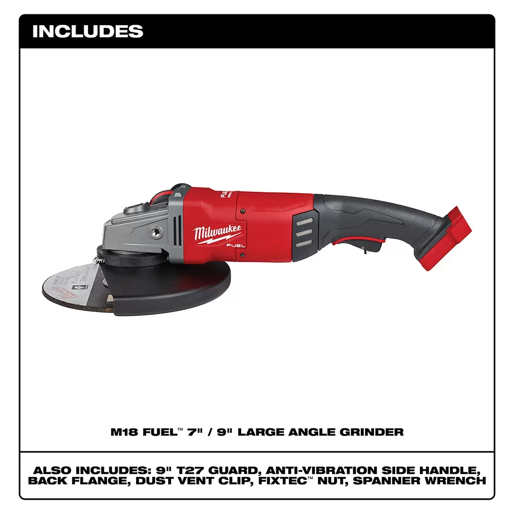 Milwaukee Pre-Sale 2785-20 M18 FUEL 18V 7/9-Inch Large Angle Grinder - Bare Tool