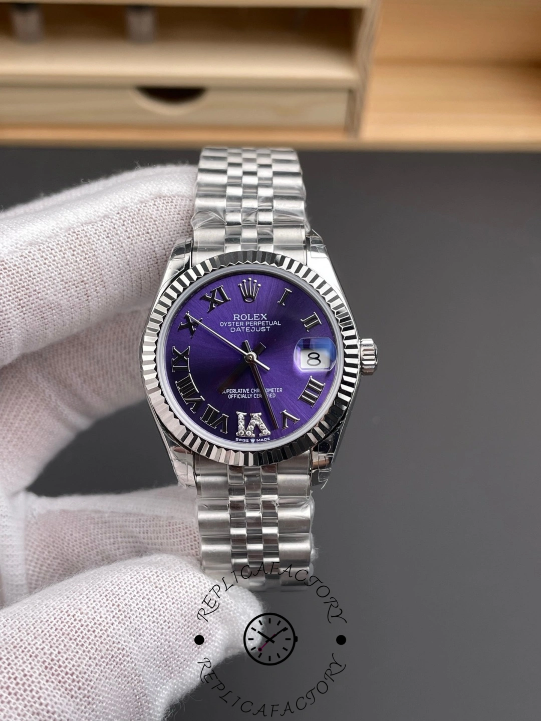 Rolex Datejust 31 Purple Dial Jubilee Bracelet 278274 0026 Women's Watch
