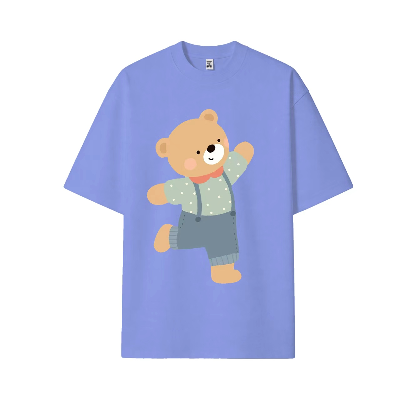 A cute short-sleeved shirt with an adorable bear print is a must-have item in your summer wardrobe.