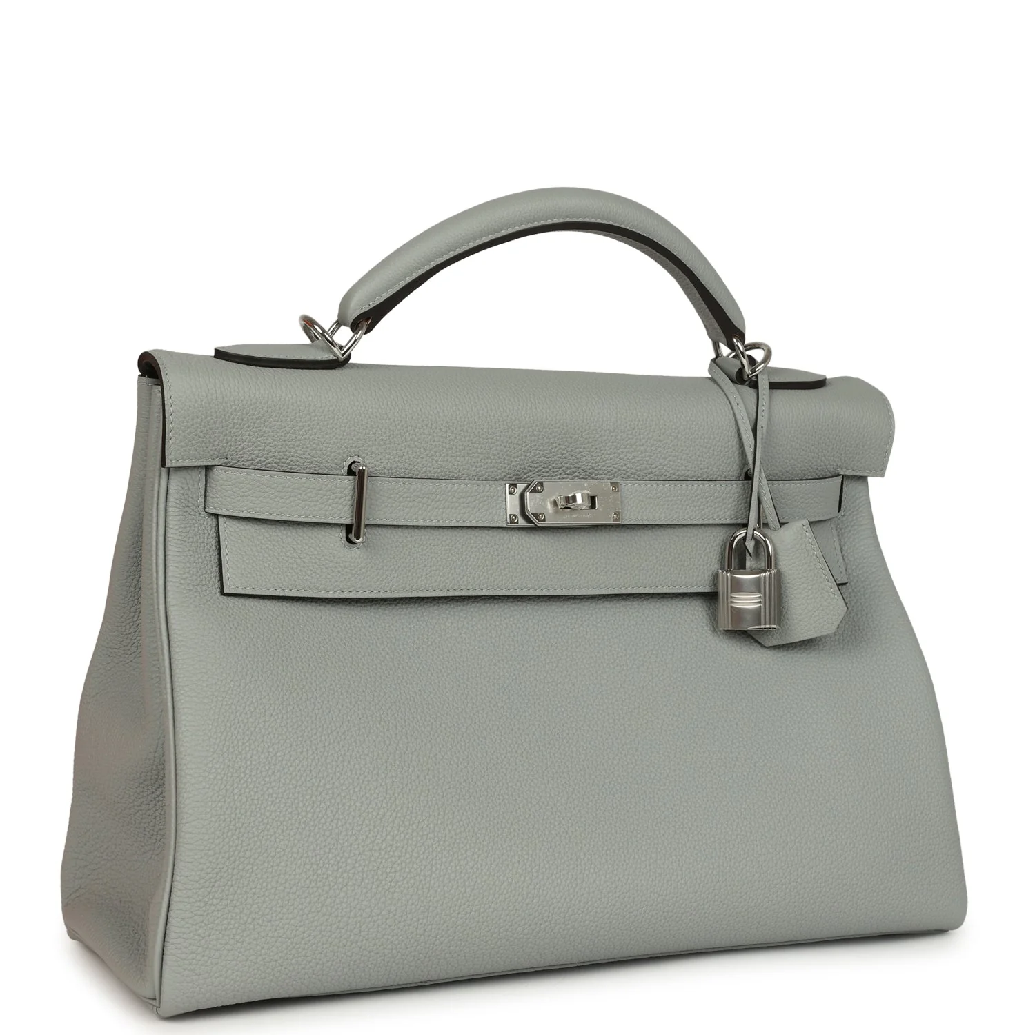 Hermes Kelly 42 Maxi Bleu Glacier Togo Palladium Hardware