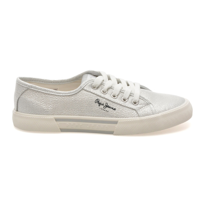 Pantofi sport PEPE JEANS argintii, LS31439, din material textil