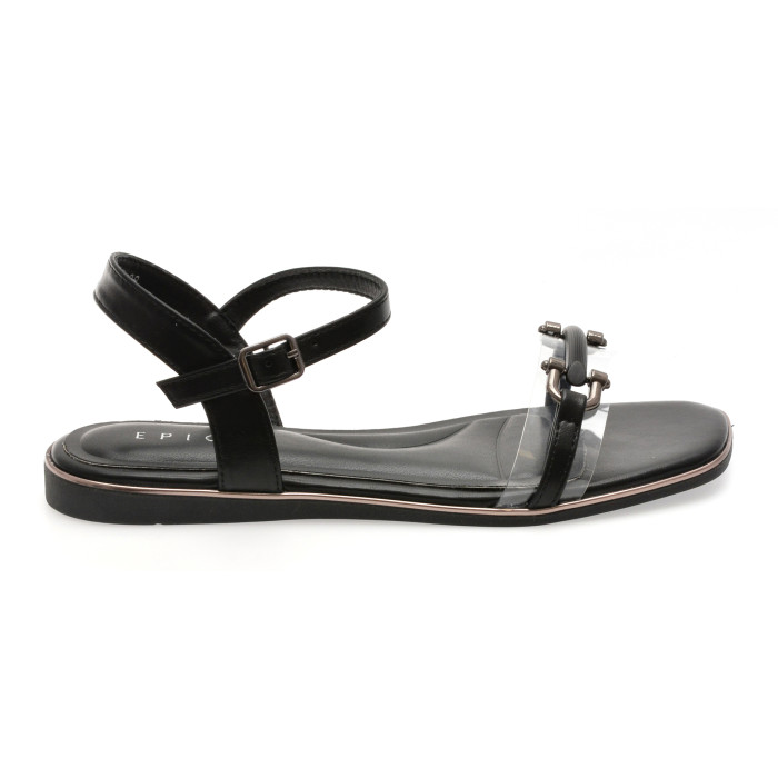 Sandale EPICA negre, 82956, din piele ecologica