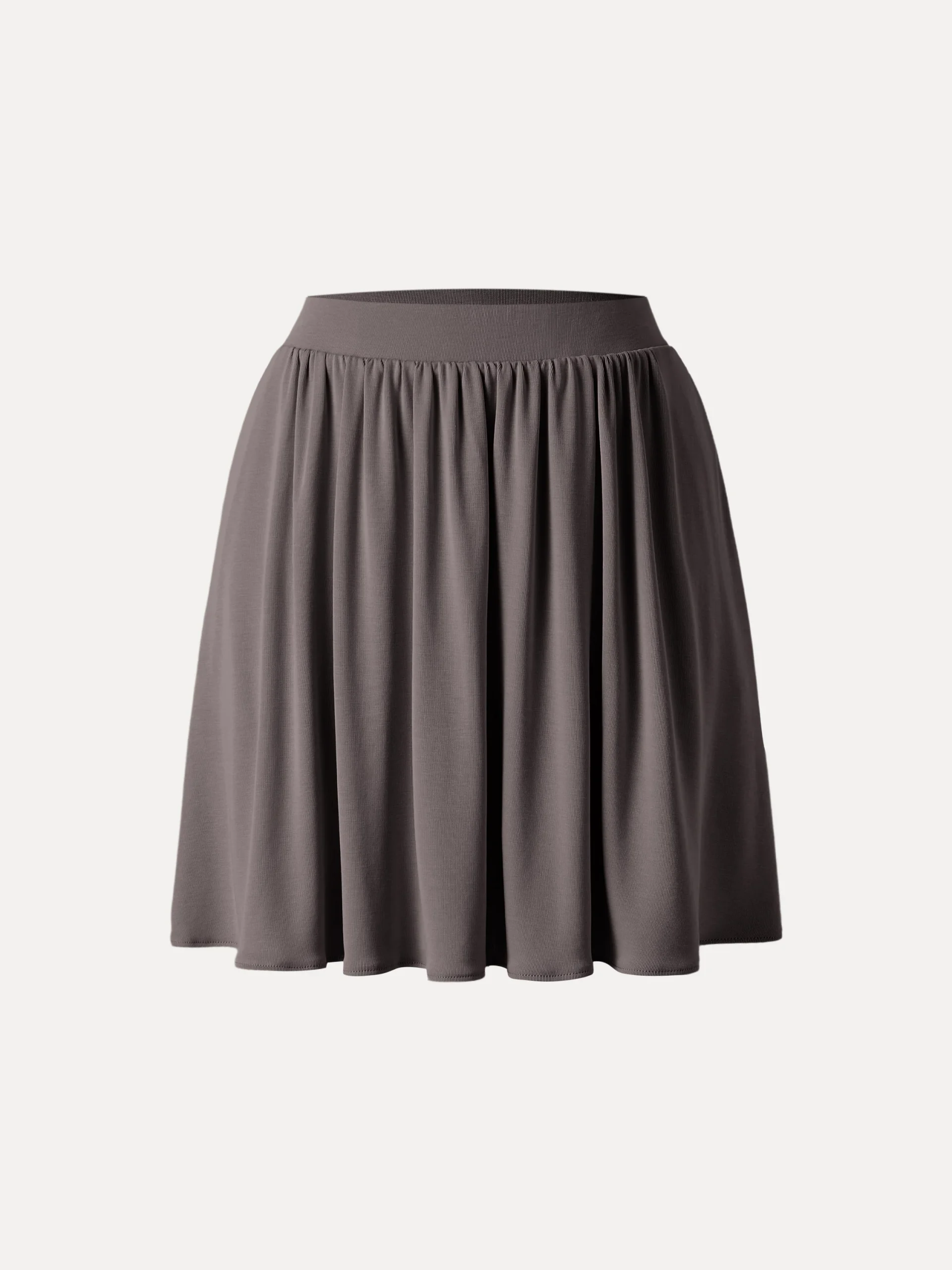Sandwashed Mid Rise Pull-on Mini Skirt with Pockets