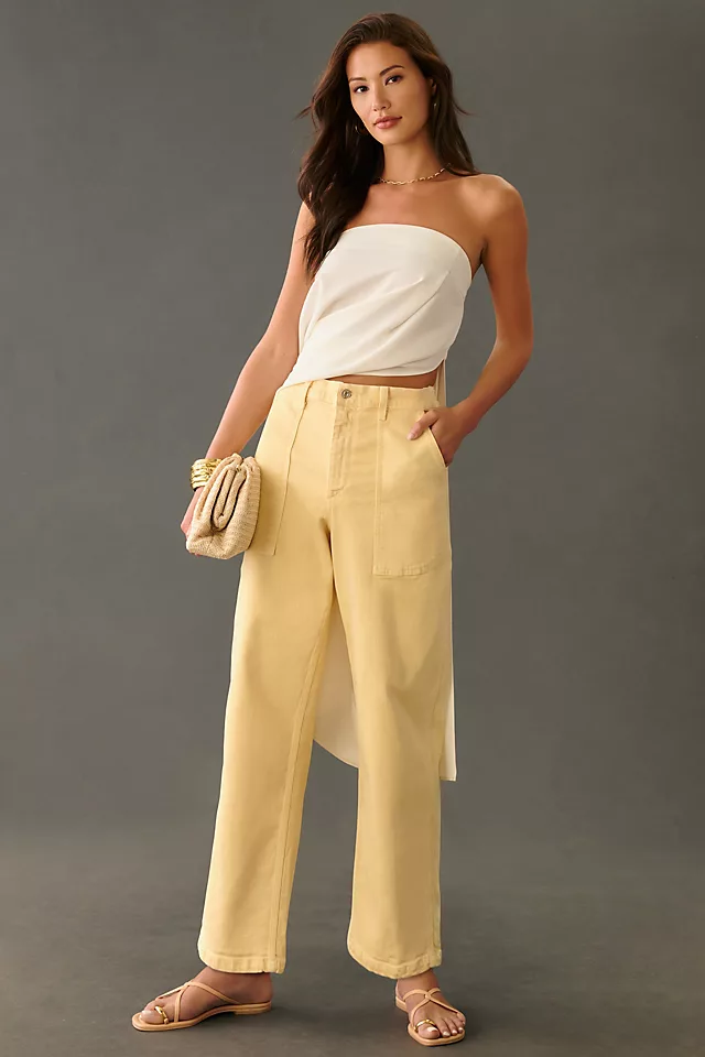 Crop Straight-Leg Jeans BUTTERMILK