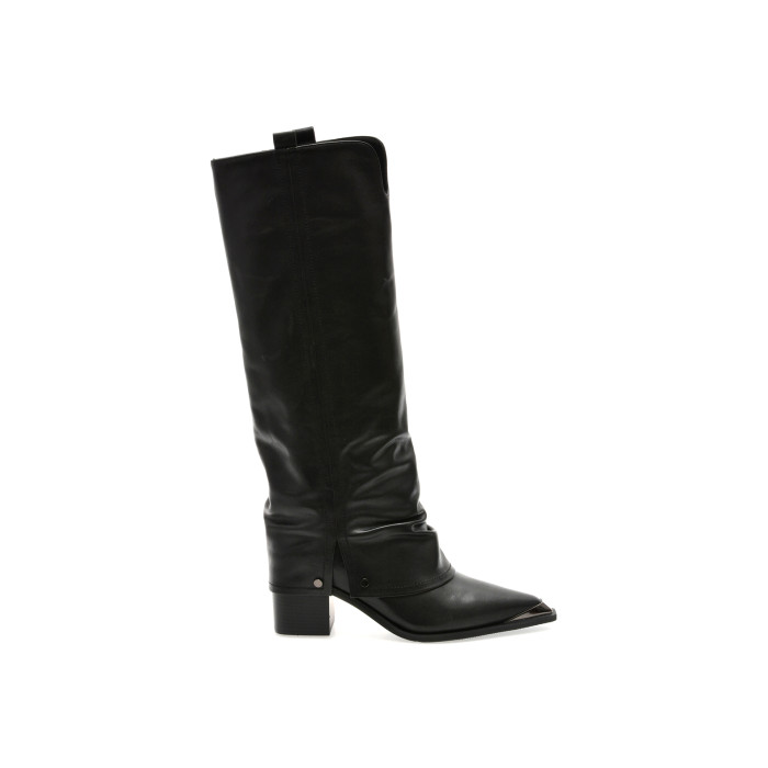 Ciocate elegante EPICA negre, W1166, din piele naturala