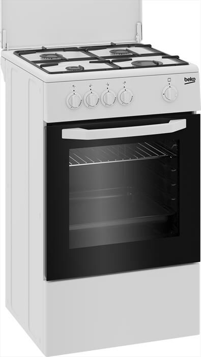 BEKO - Cucina a gas CSG42009DW-Nero, Bianco