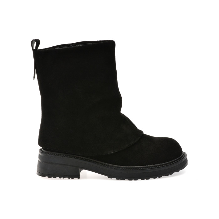 Ghete GRYXX negre, D729, din piele intoarsa