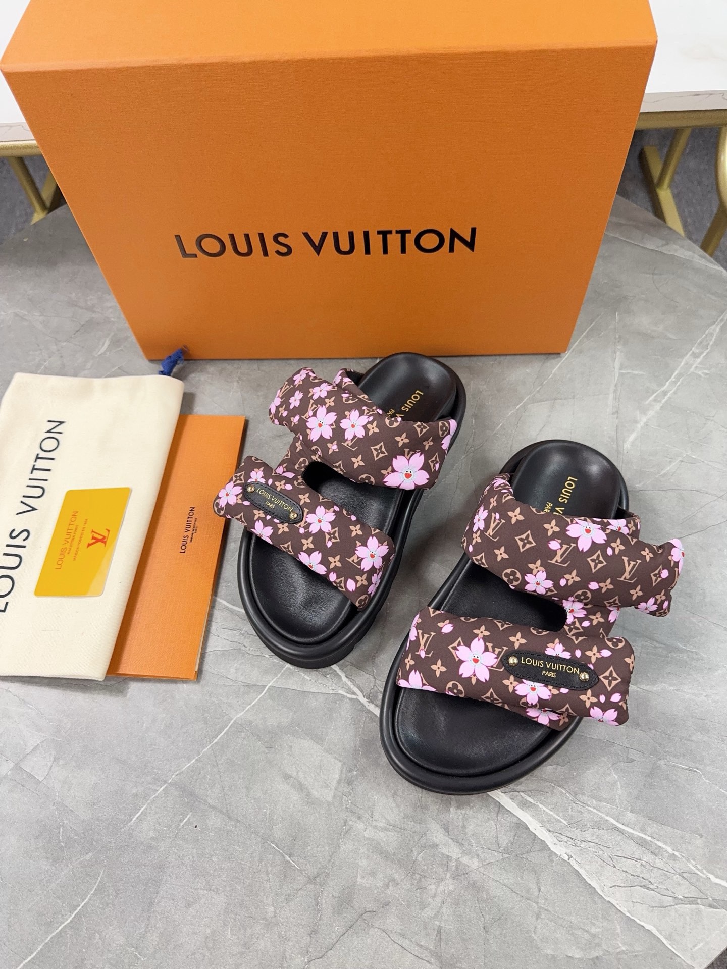 Louis Vuitton Pool Pillow Flat Comfort Slippers Size 36-46
