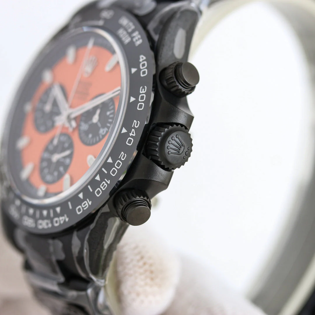 Rolex Daytona 40mm Carbon Black Orange