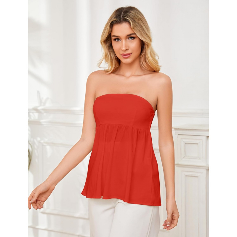 AURETOP Women's Strapless Bandeau Tube Top