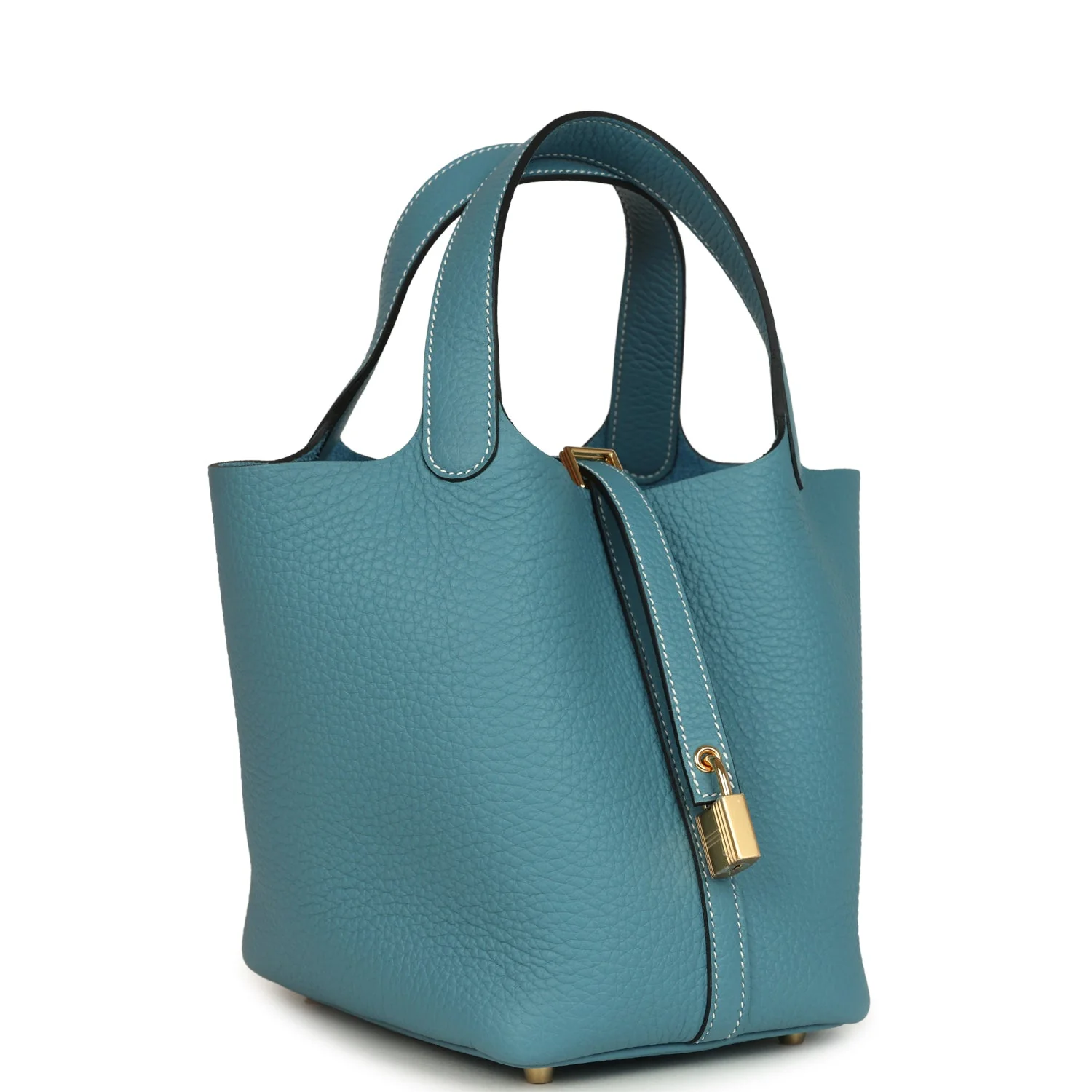 Hermes Picotin Lock 18 Blue Jean Clemence Gold Hardware