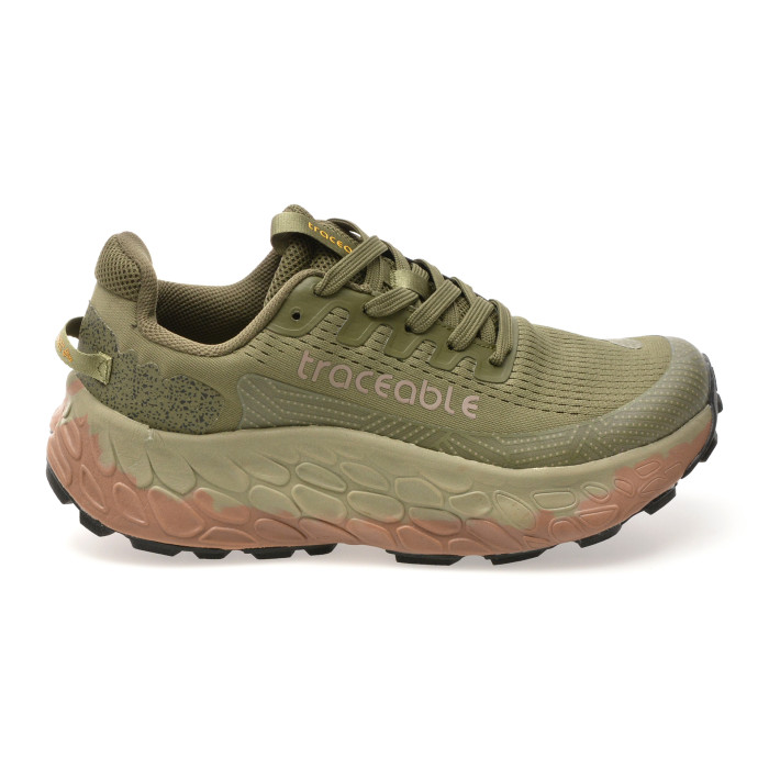 Pantofi sport TRACEABLE kaki, 6655, din material textil