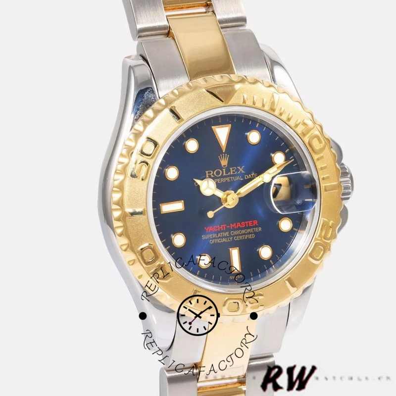 Rolex Yacht-Master 169623 Steel Yellow Gold Blue Dial 29MM Lady Replica Watch