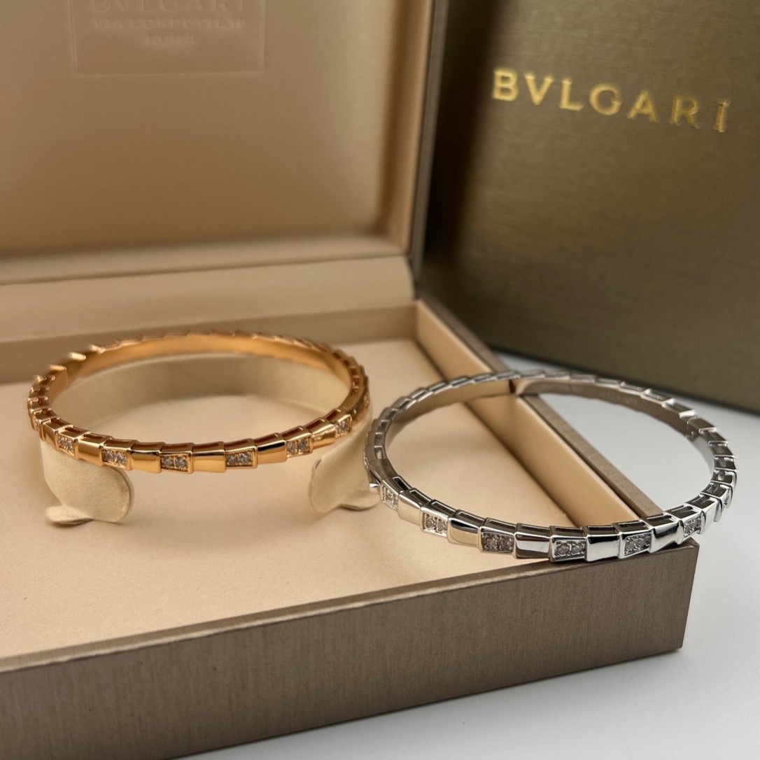 Diamond-set snake-shaped bracelet - Artisantouchss