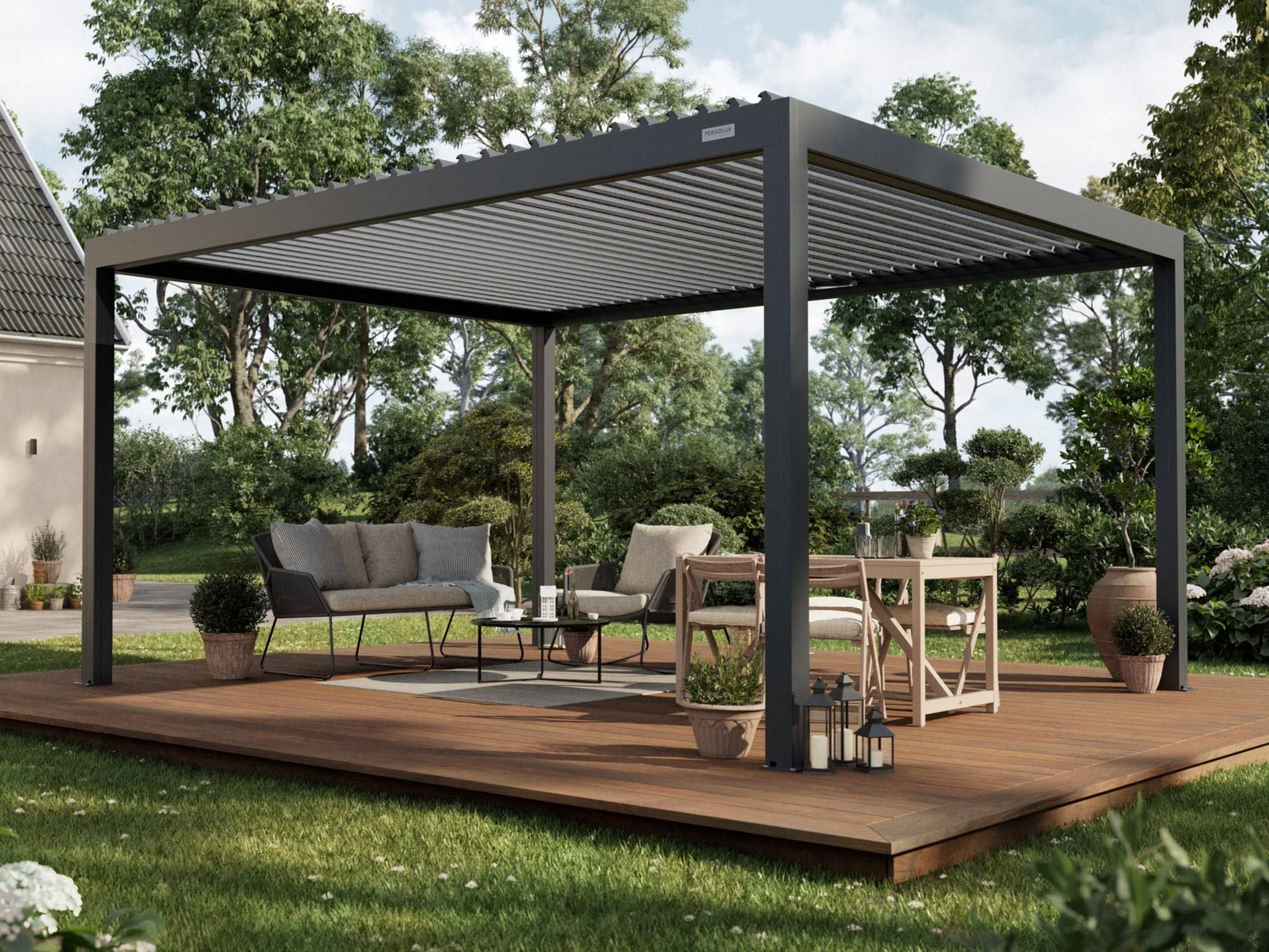 Pergolux Louvered Pergola 10' x Manual Roof