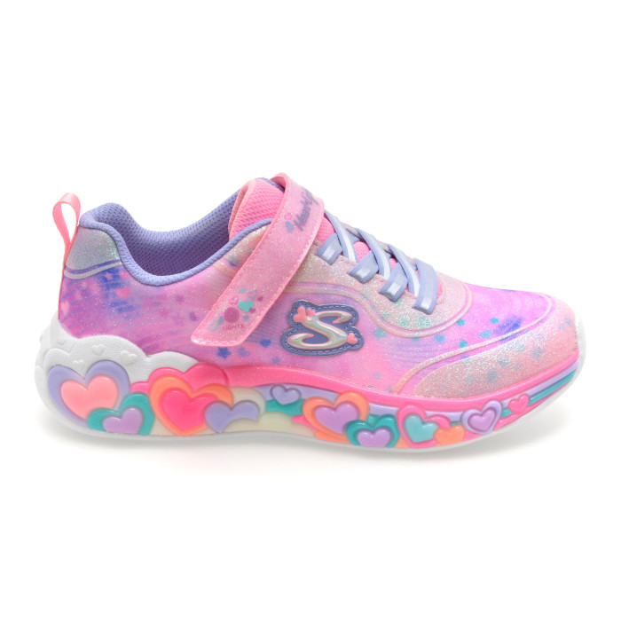 Pantofi sport SKECHERS roz, ETERNAL HEART LIGHTS, din material textil