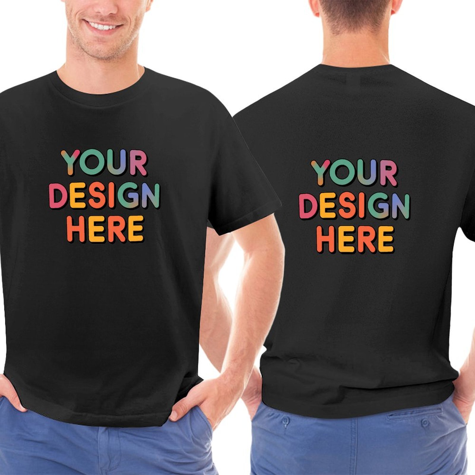 Customized Men’s Unique Appearance Double-Sided Cotton T-Shirt