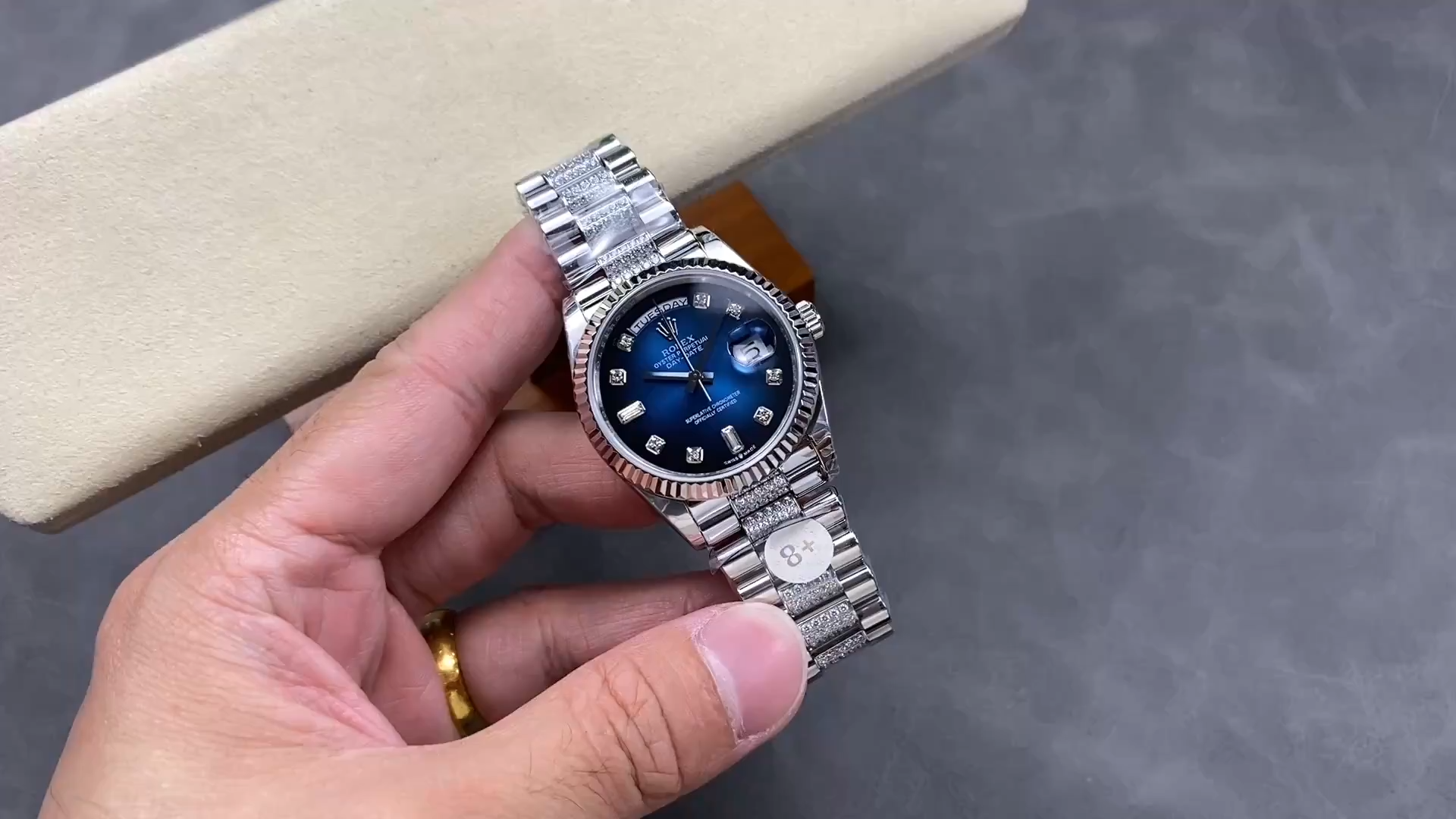1:1 Clone Rolex Day-Date Blue Ombre Dial 36 President Watch 128239 0029