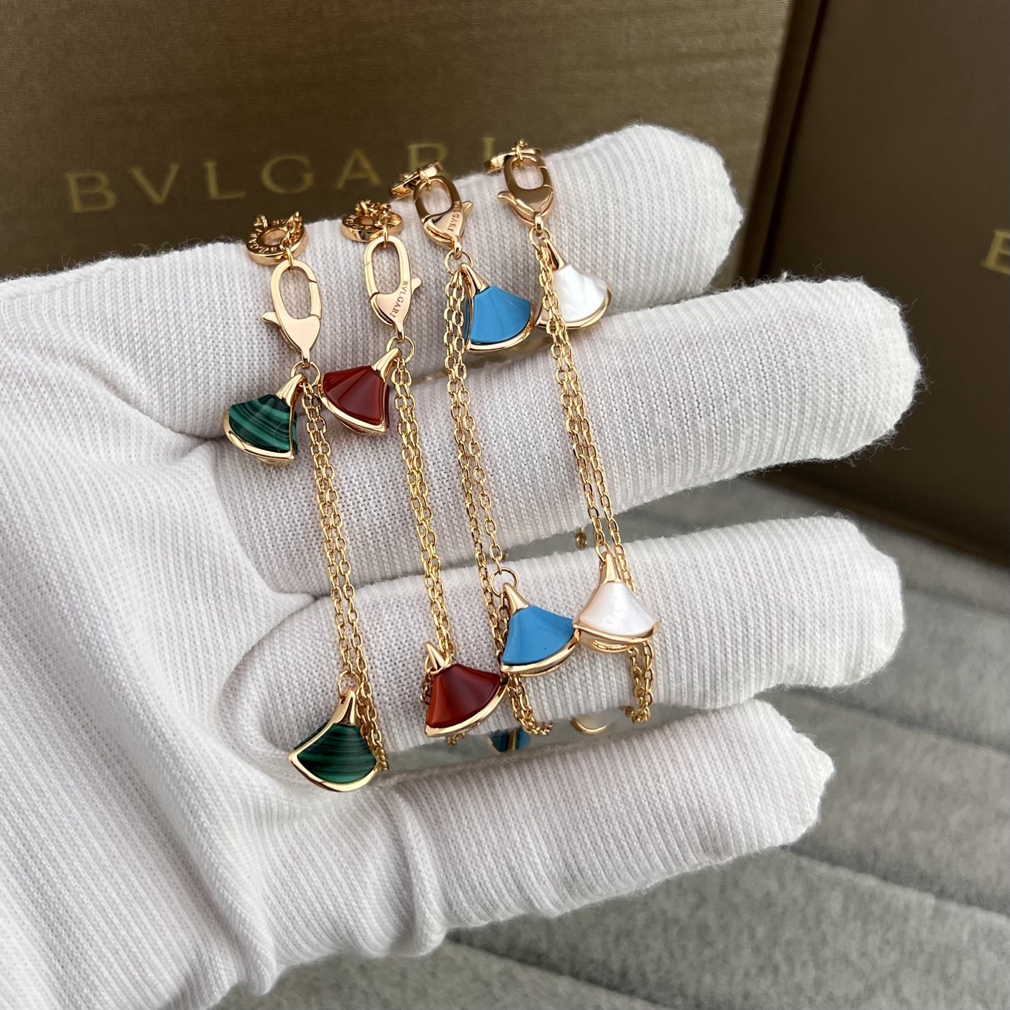Rose gold multi-fan bracelet - Artisantouchss