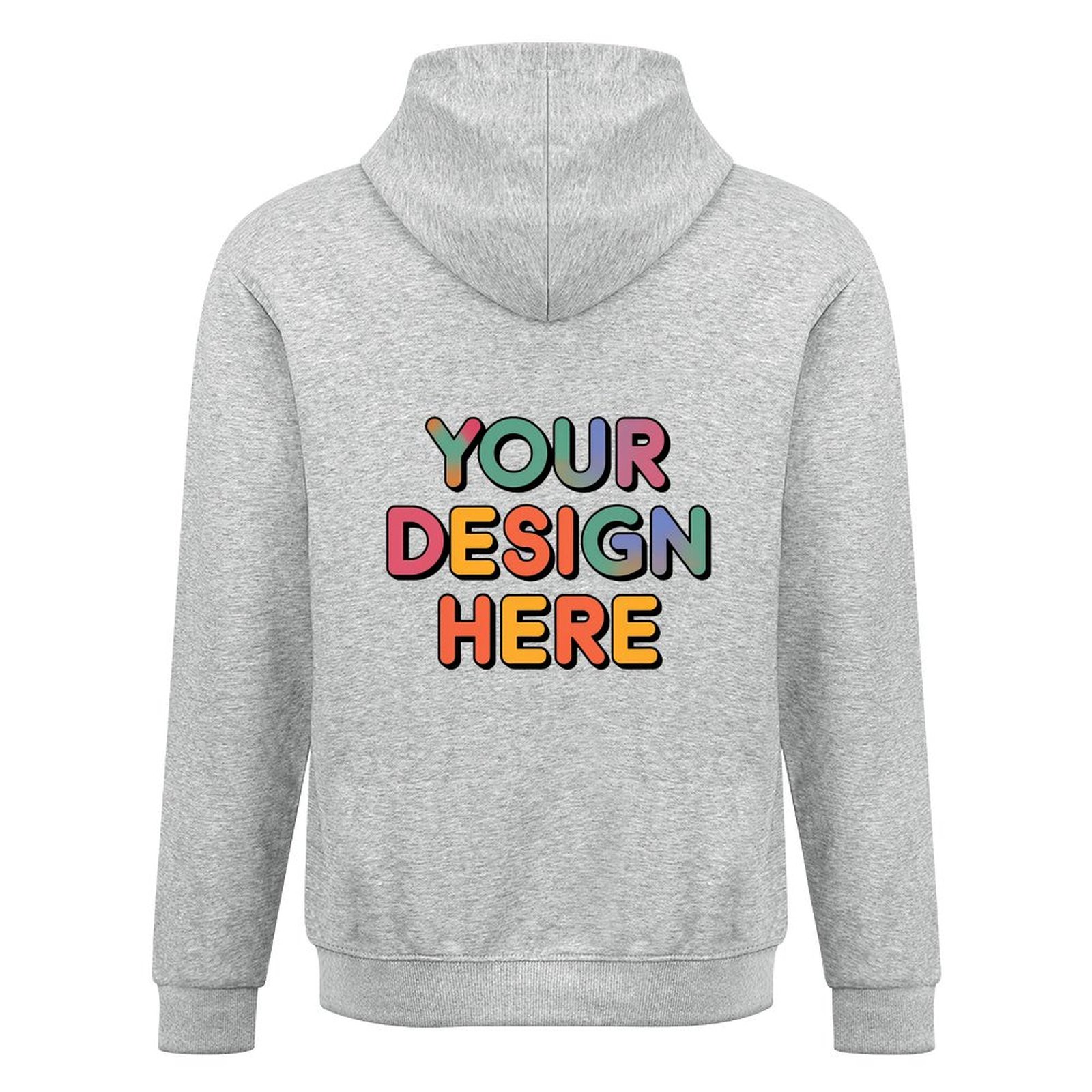 Customized Men’s Pure Cotton Hooded Sweater (Unisex) with Back Print