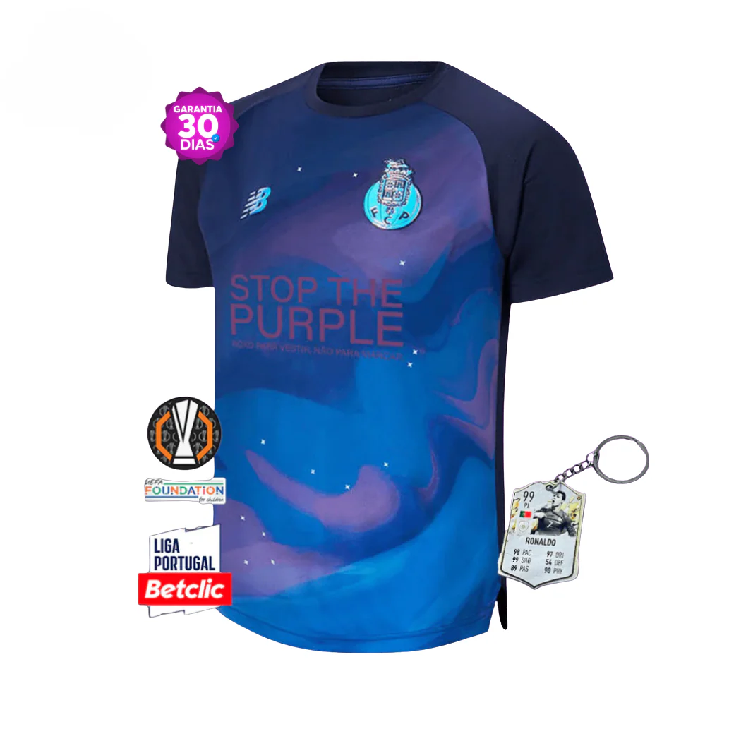 Camisola Porto Stop the Purple Apoio �� APAV 2024/25 - ��LTIMAS UNIDADES! ????