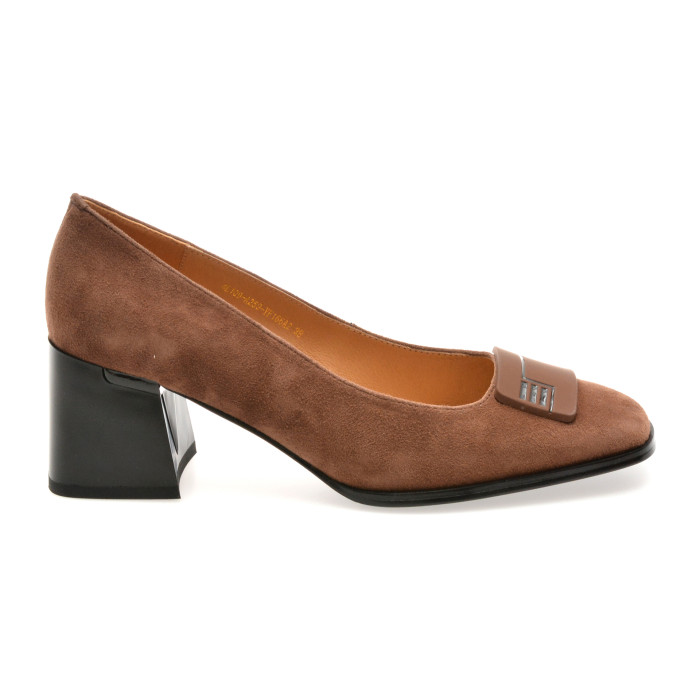 Pantofi eleganti EPICA maro, 4L109, din piele intoarsa