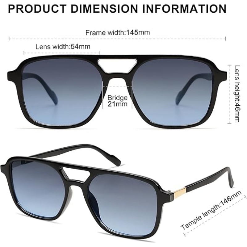 Retro Aviator Sunglasses for Women Men