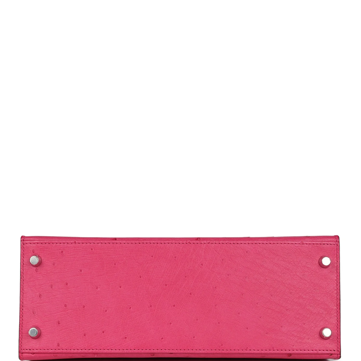 Hermes Kelly Sellier 28 Rose Tyrien Ostrich Palladium Hardware