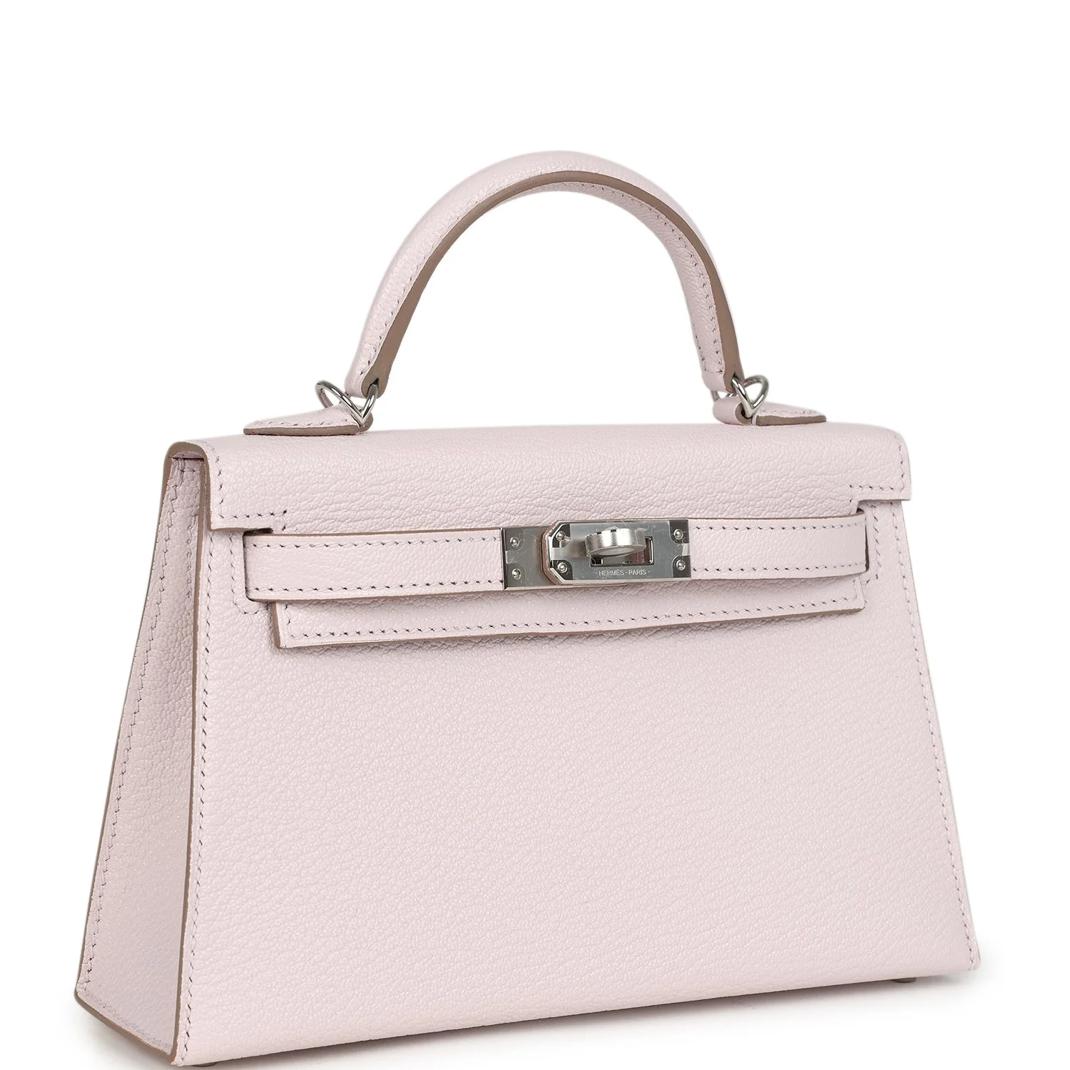 Hermes Kelly Sellier 20 Mauve Pale Chevre Palladium Hardware