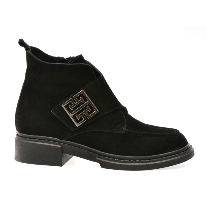 Ghete IMAGE negre, 2282211, din piele intoarsa