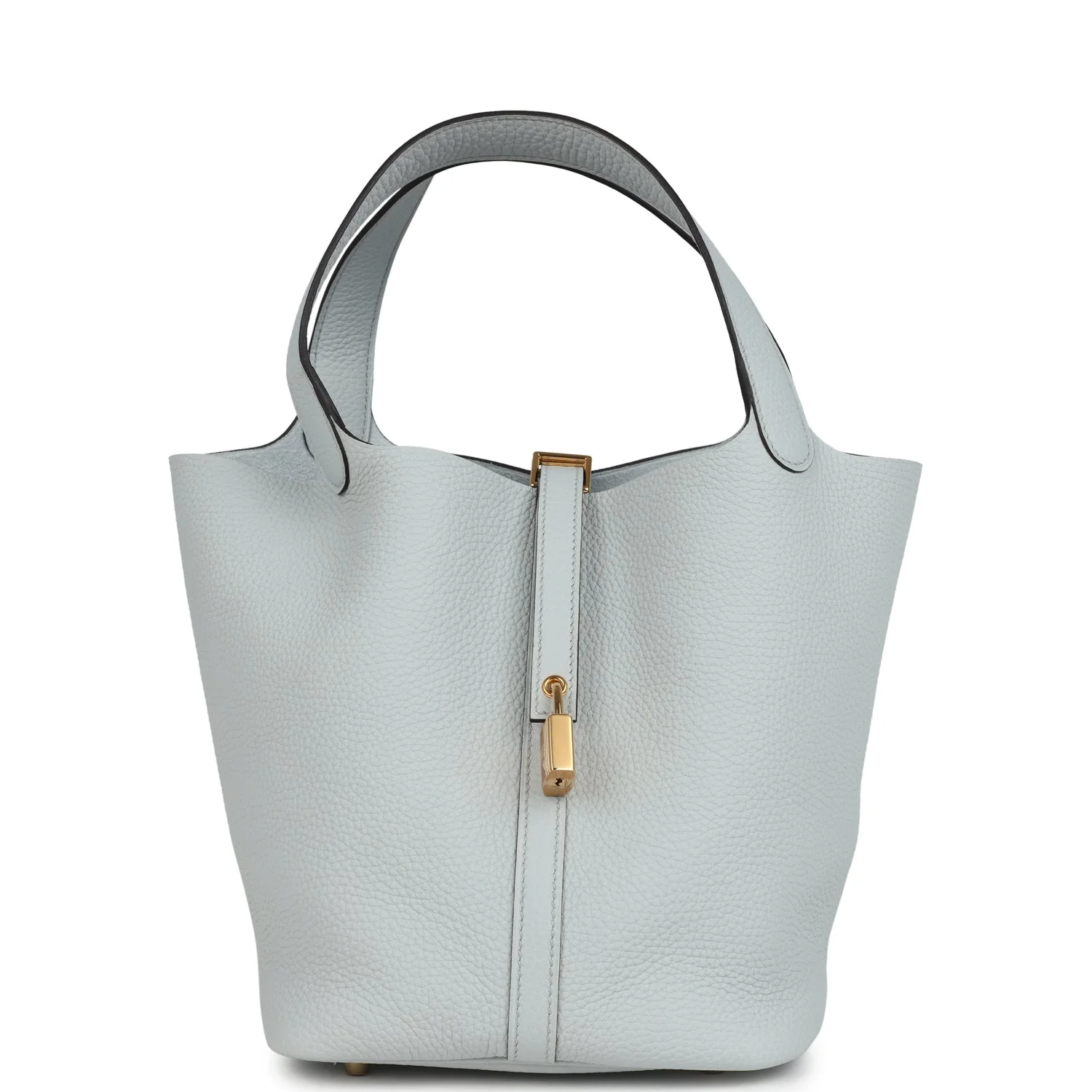 Hermes Picotin Lock 22 Bleu Pale Clemence Gold Hardware