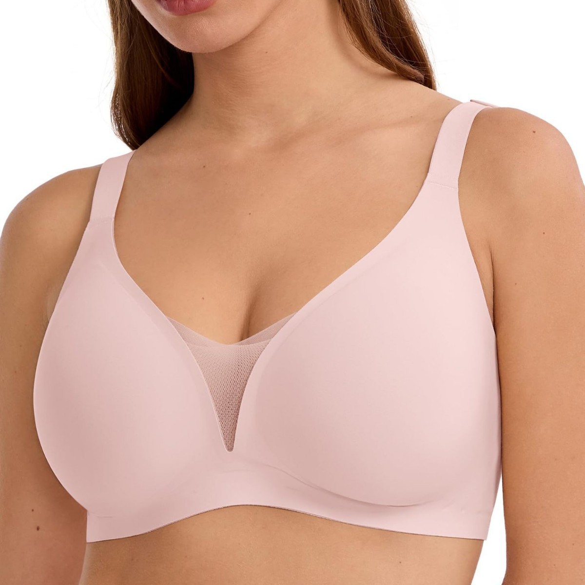 Plus-size underwear, anti-sagging bra, deep V soft support seamless bra, underwear customization factory