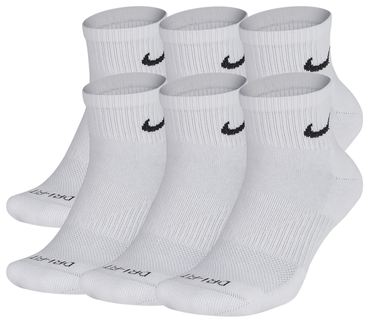 Nike 6 Pack Dri-FIT Plus Quarter Socks