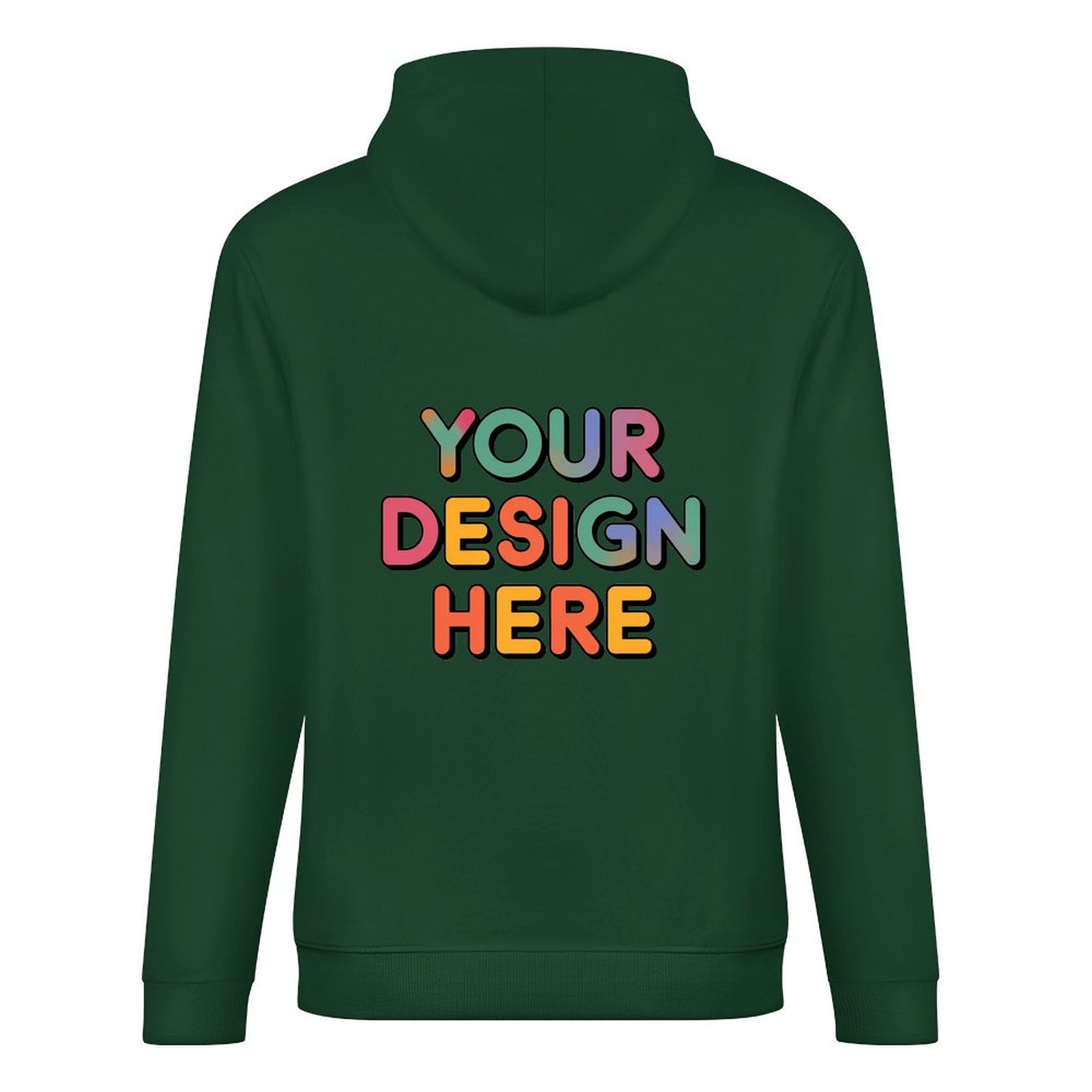 Customized Men’s Pure Cotton Hooded Sweater (Unisex) with Back Print
