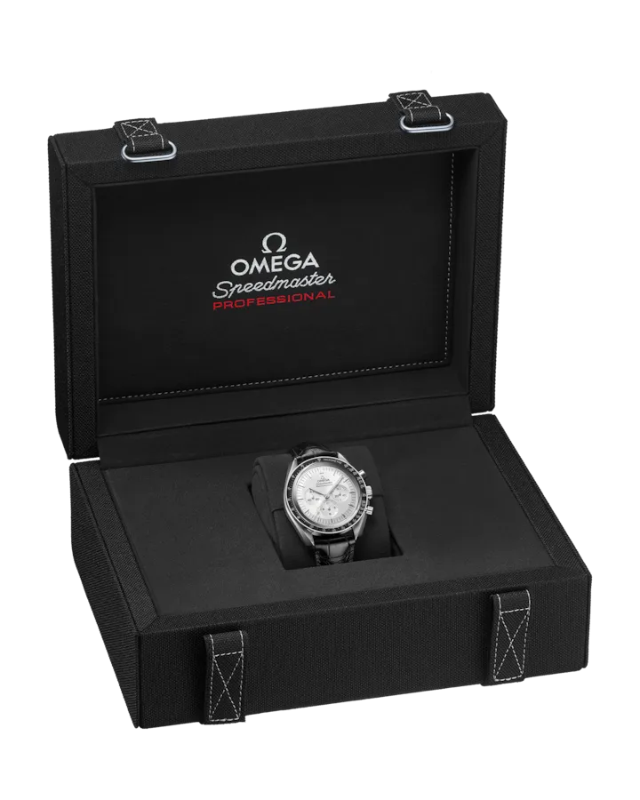 OMEGA SPEEDMASTER MOONWATCH PROFESSIONAL 42 MM, CANOPUS GOLD™ ON LEATHER STRAP
