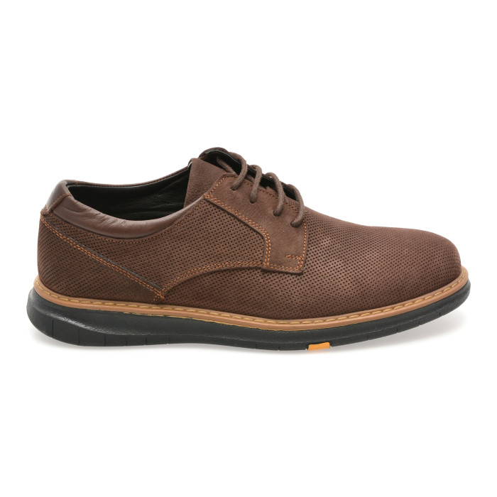Pantofi OTTER maro, 1095, din nabuc