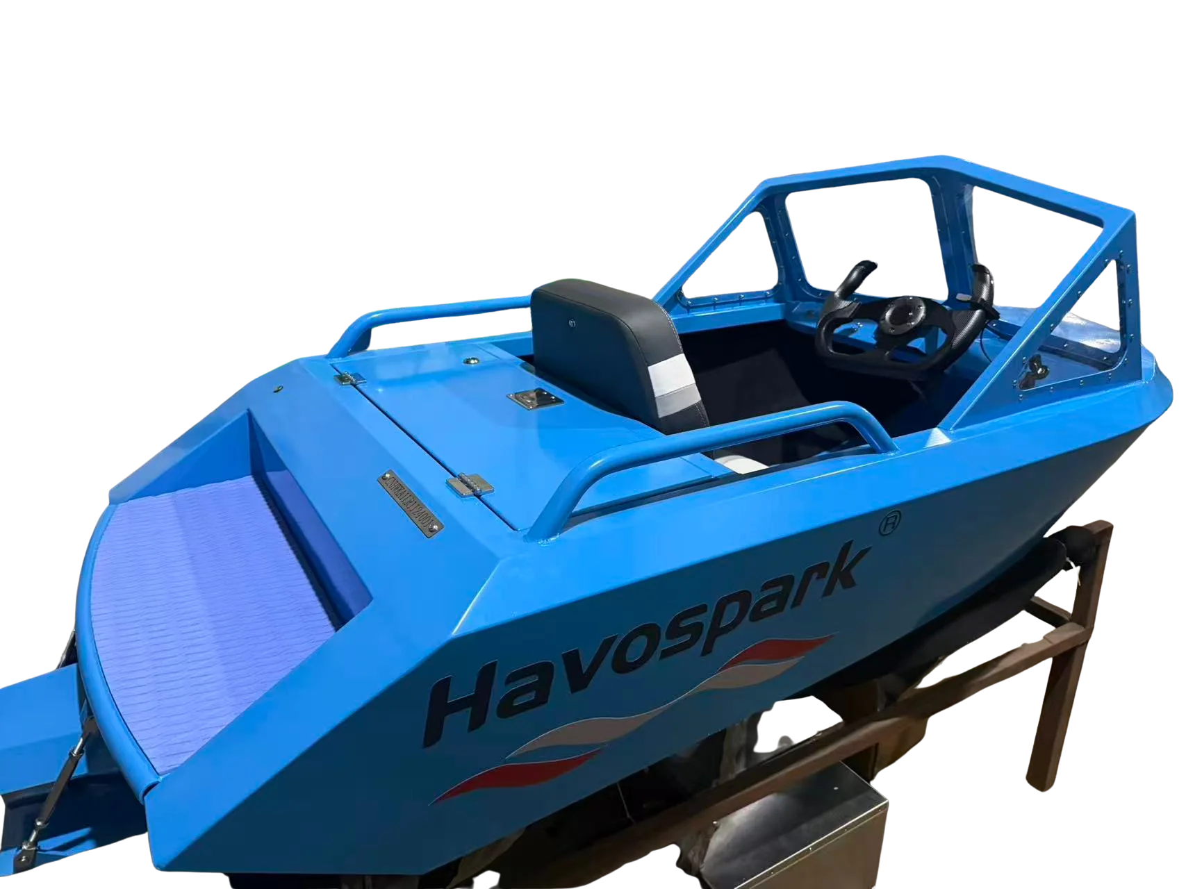 HAVOSPARK KA01 Mini Jet Boat – Electric Aluminum Go Kart Boat for Water Racing & Water Sports