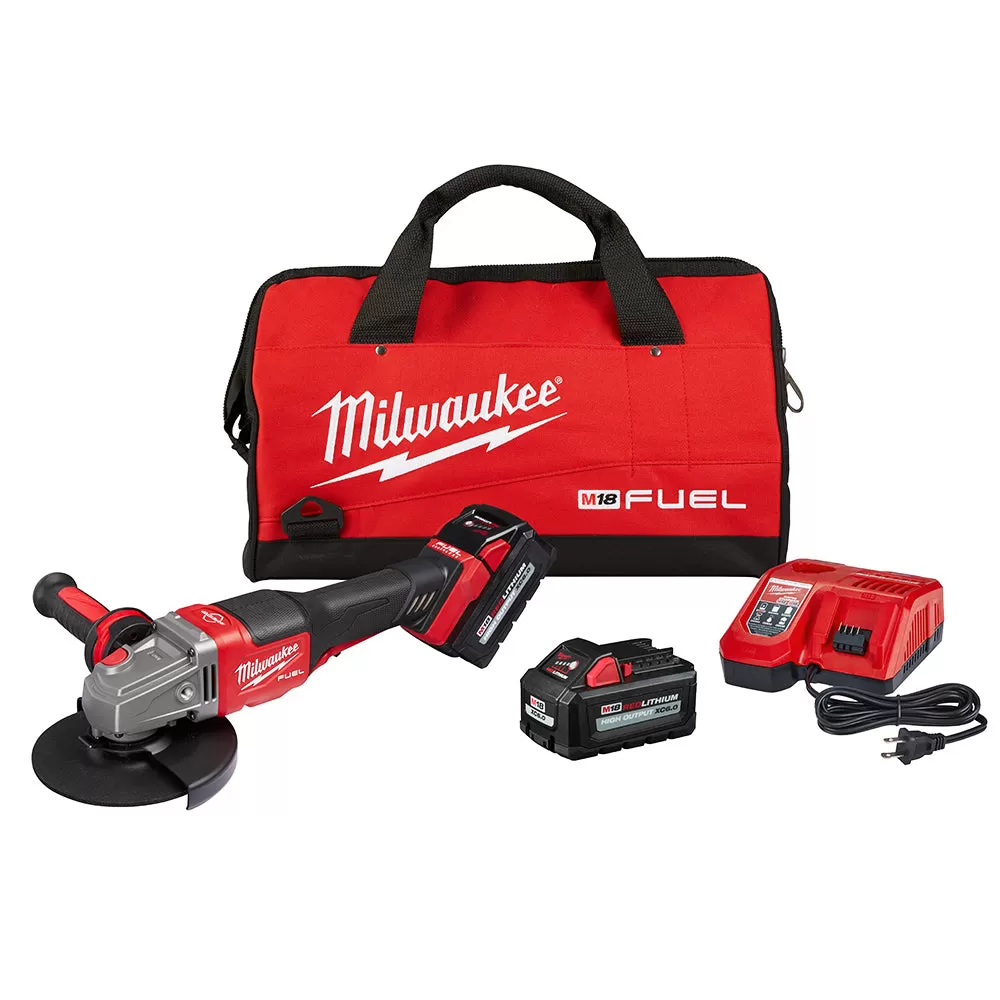 Milwaukee Pre-Sale 2980-22 M18 FUEL 18V 6 Inch Paddle Switch Grinder Kit w/ 2 Battery