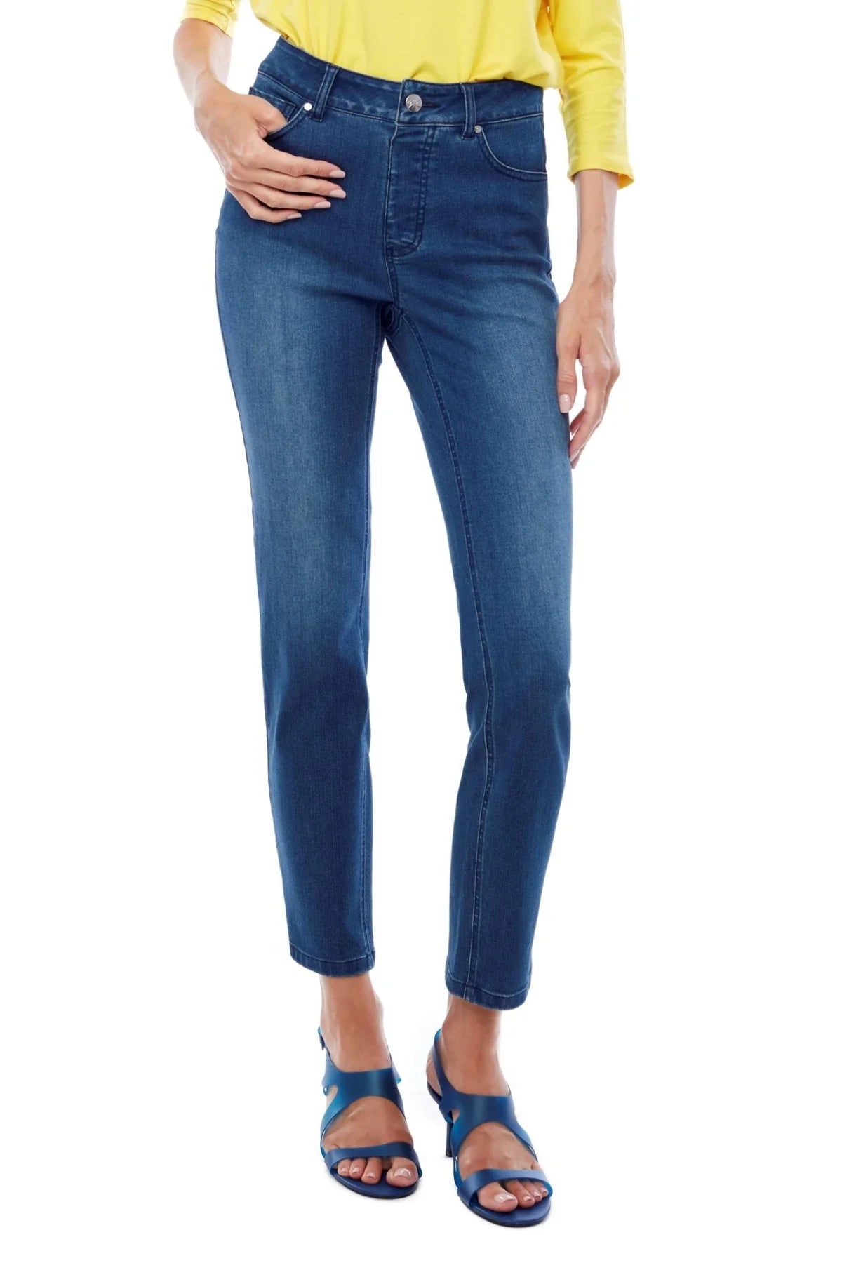 ‌ComfortWaist Ankle Jeans