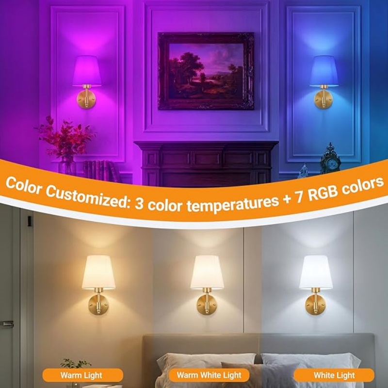 WALLARTISAN Battery Operated Wall Sconces Set of 2