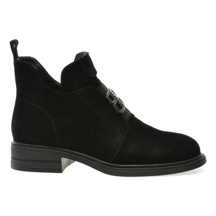 Ghete FLAVIA PASSINI negre, DX793, din piele intoarsa