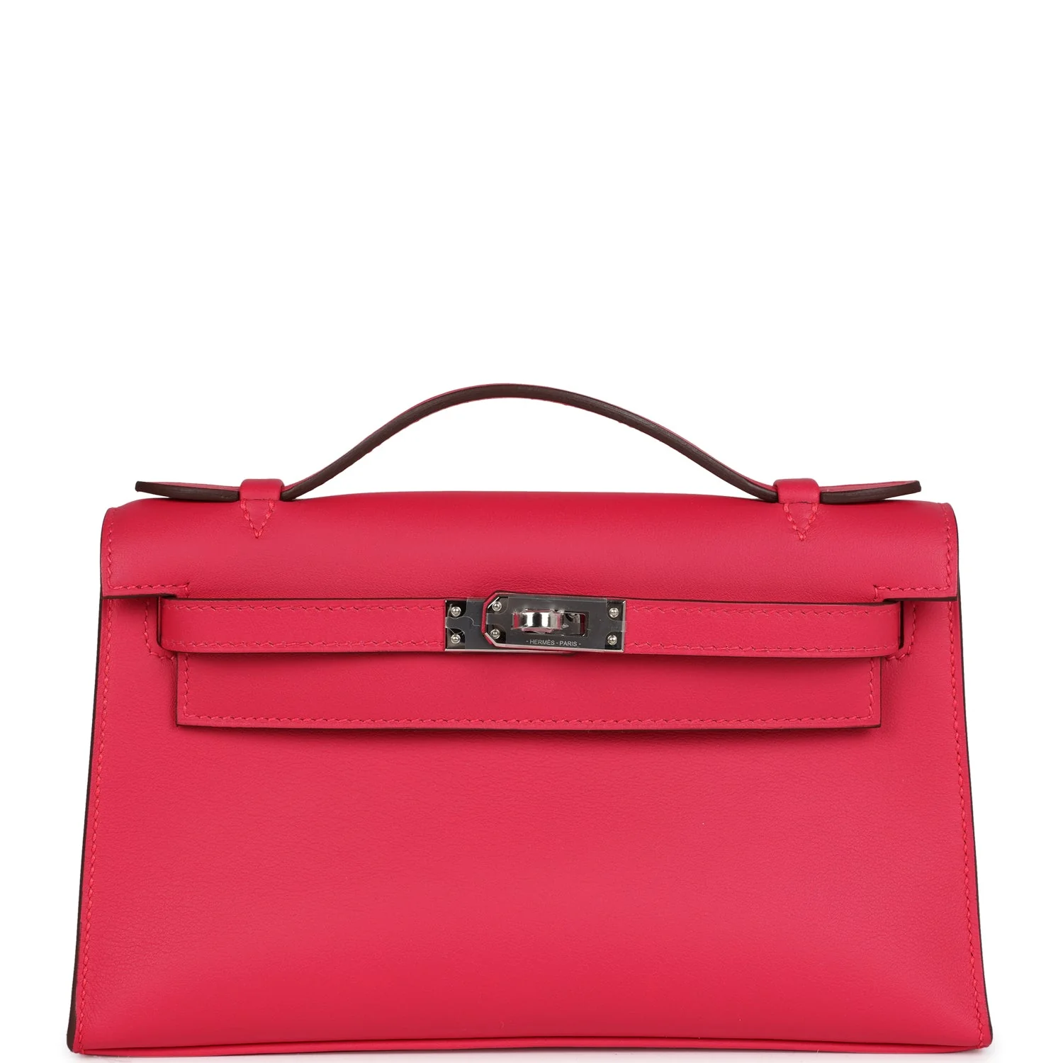 Hermes Kelly Pochette Rose Extreme Swift Palladium Hardware