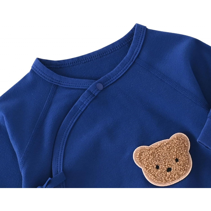 VAELIRAEL Newborn Baby Cute Bear Patched Onesie