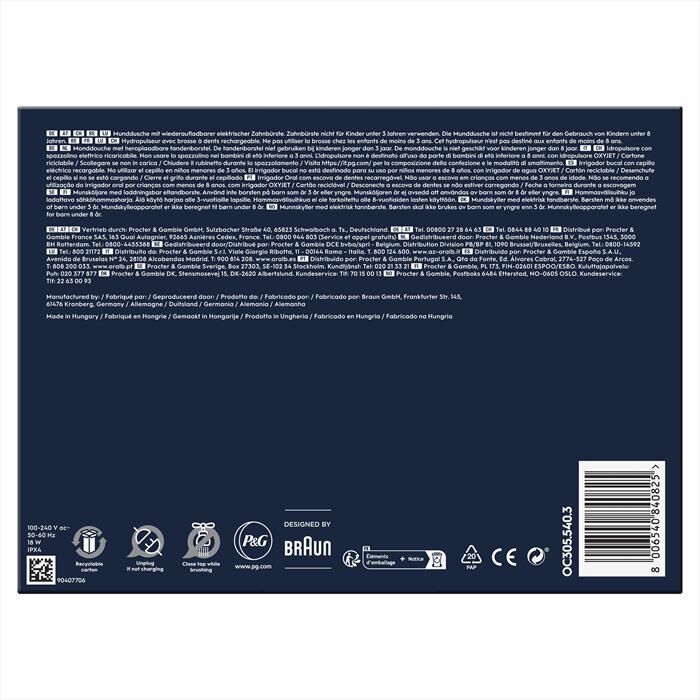 ORAL-B - Spazzolino + idropulsore HEALTH CENTER-Bianco