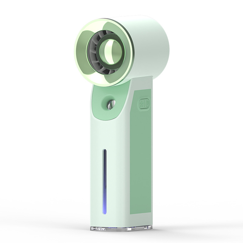Cross-Border Ice Spray Small Fan Handheld Refrigeration Turbine Ice Fan Usb Charging Handheld Fan Logo