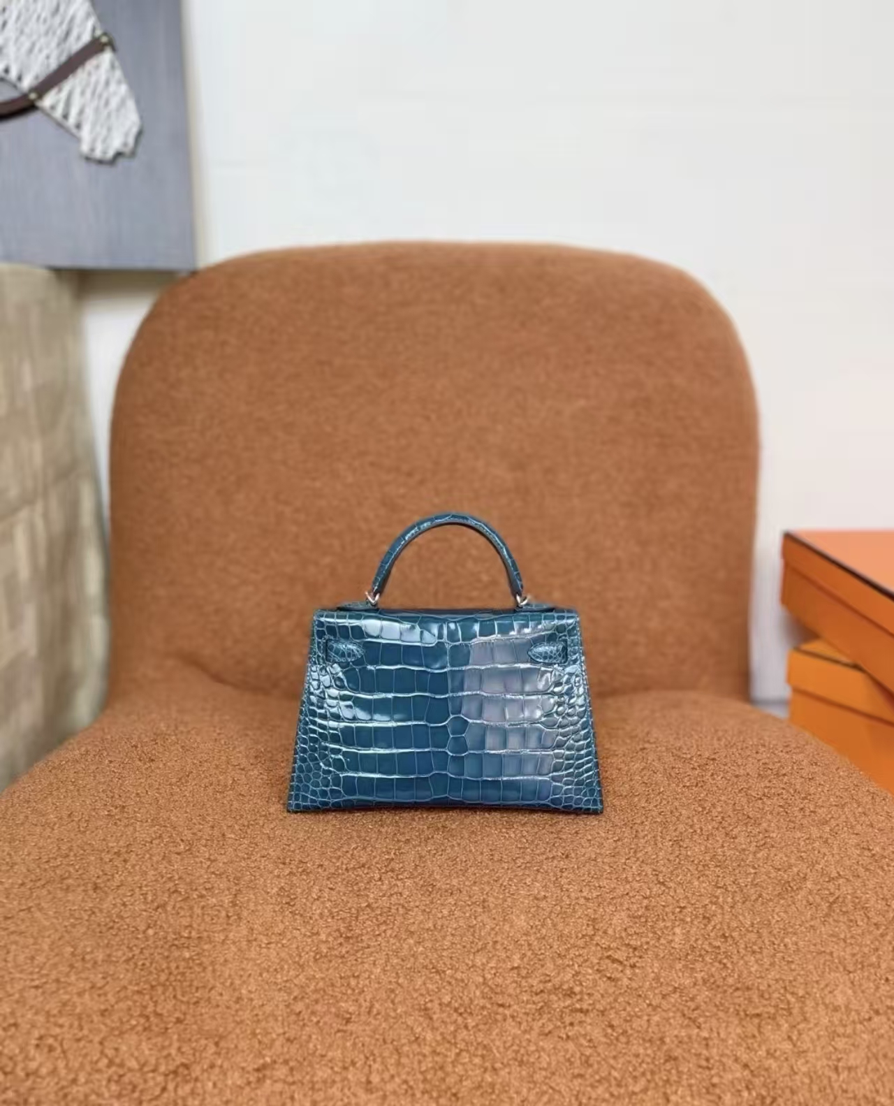 Kelly mini 19 Bosphorus Strait Green Silver Buckle - Artisantouchss