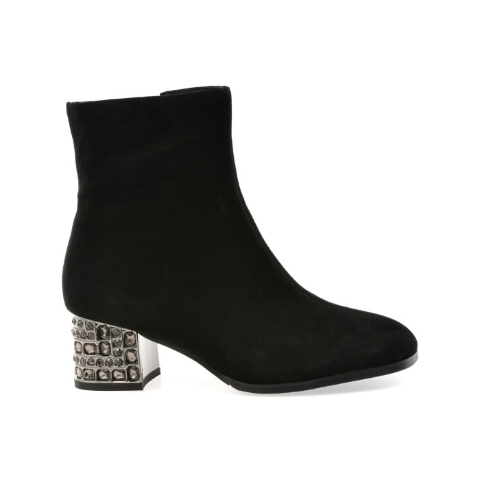 Botine FLAVIA PASSINI negre, 83331, din piele intoarsa