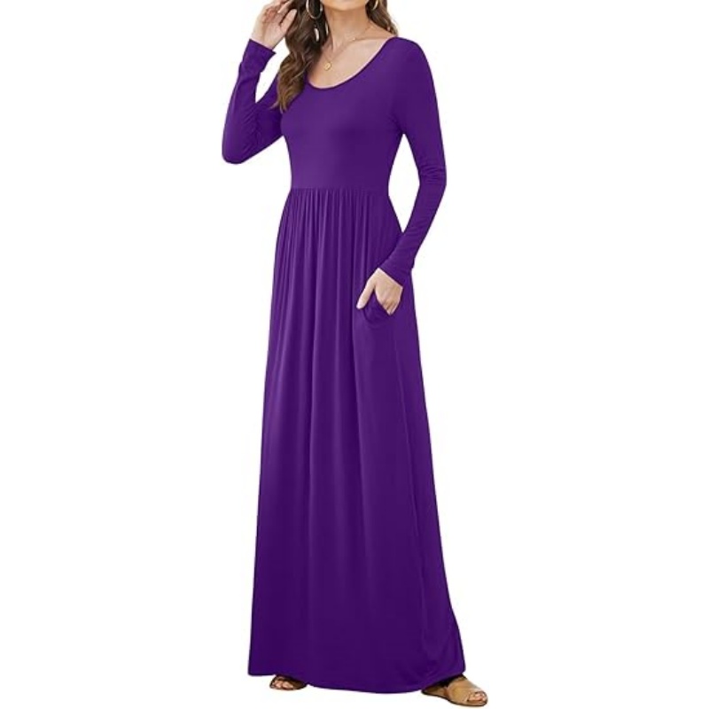 Women Casual Long Sleeve Maxi Dresses