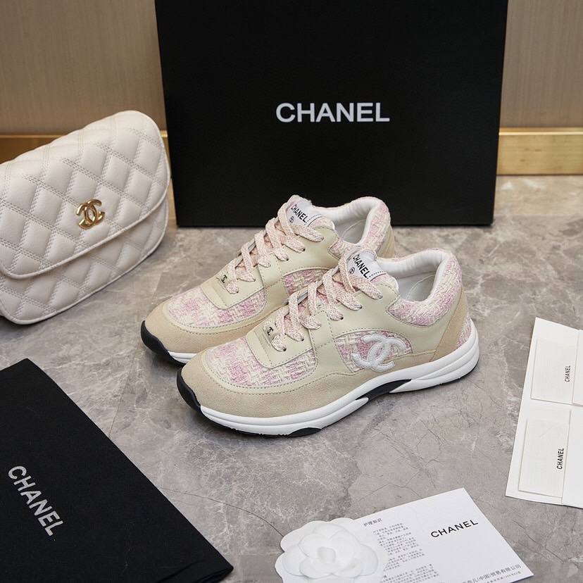 Chanel 2024 New Coton Tweed Sneaker Size 36-46