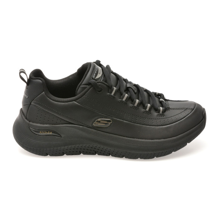 Pantofi sport SKECHERS negri, ARCH FIT 2.0, din piele naturala
